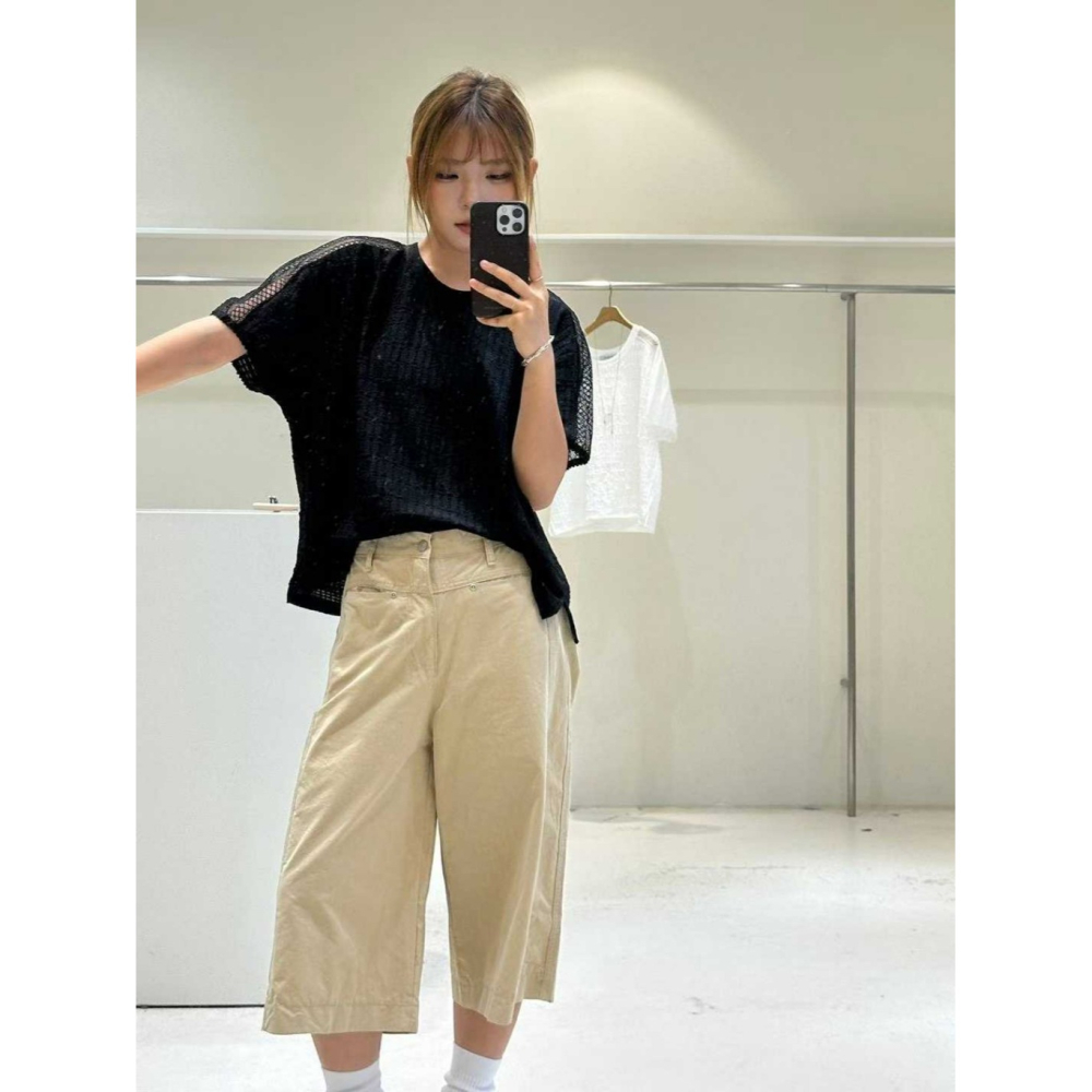 韓國女裝 Millimeter 網格織紋上衣-細節圖7