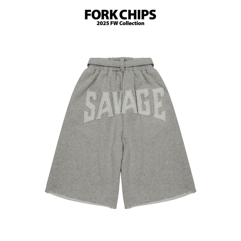 正韓童裝 Forkchips 背被英文字母寬褲-細節圖8