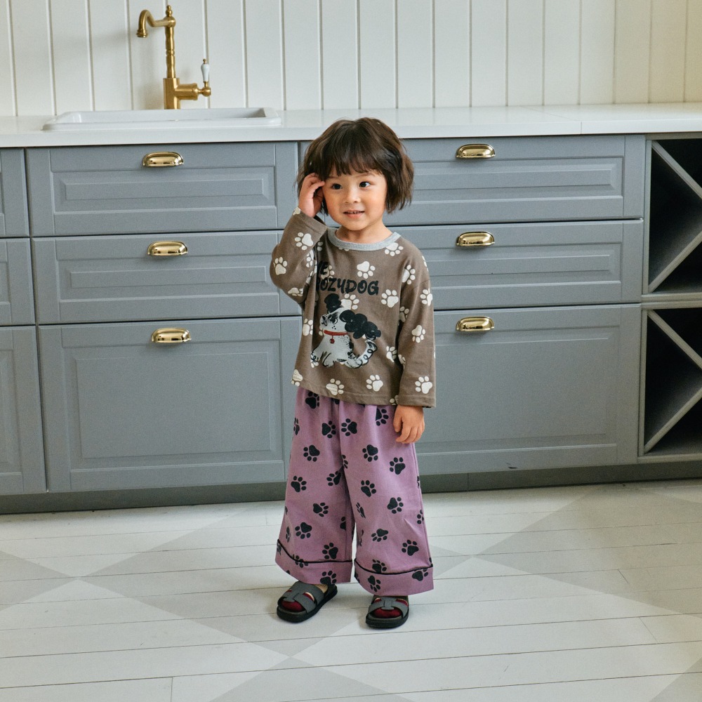 正韓童裝 1st blue 圖騰繪風狗狗大象花豹T恤-細節圖7