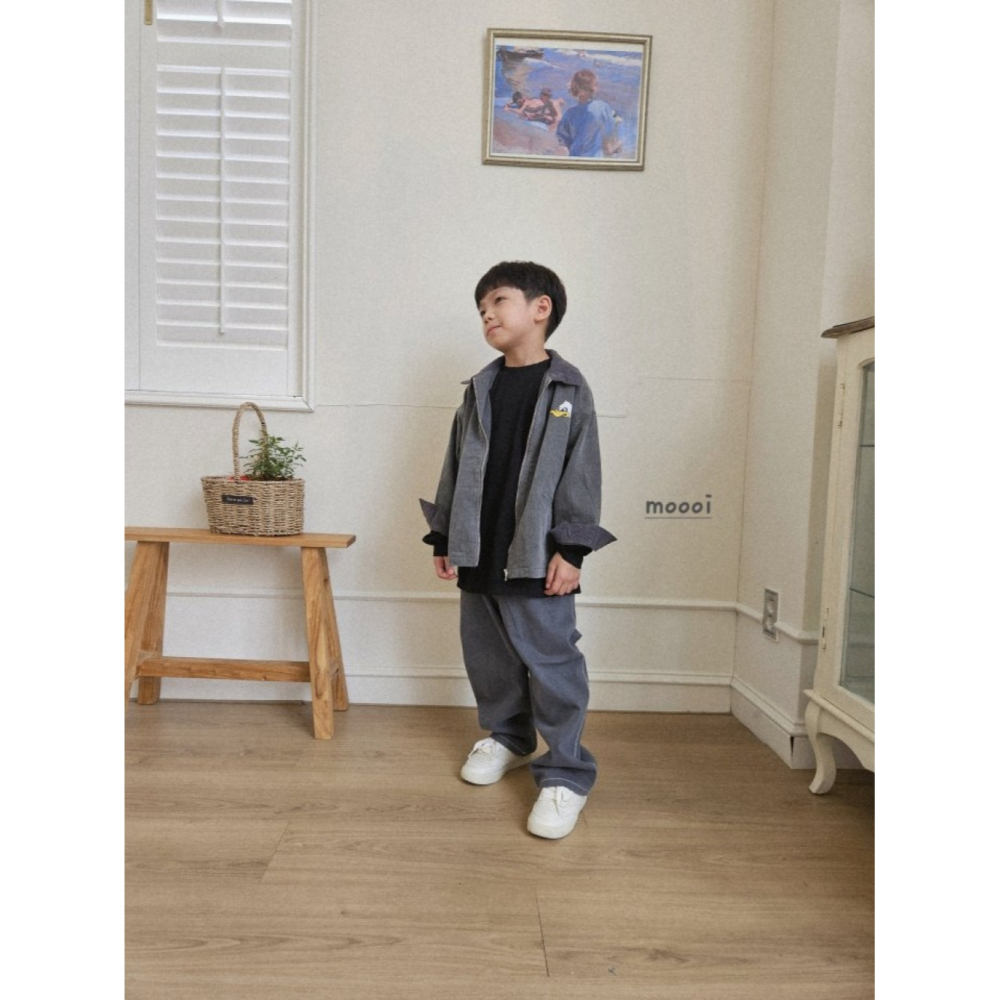 正韓童裝 MOOOISTORE 鴨鴨頹廢感夾克外套-細節圖3