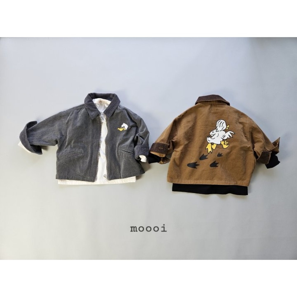 正韓童裝 MOOOISTORE 鴨鴨頹廢感夾克外套-細節圖5