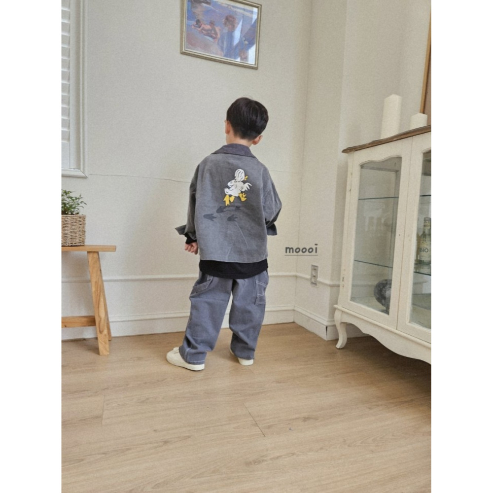 正韓童裝 MOOOISTORE 鴨鴨頹廢感夾克外套-細節圖9