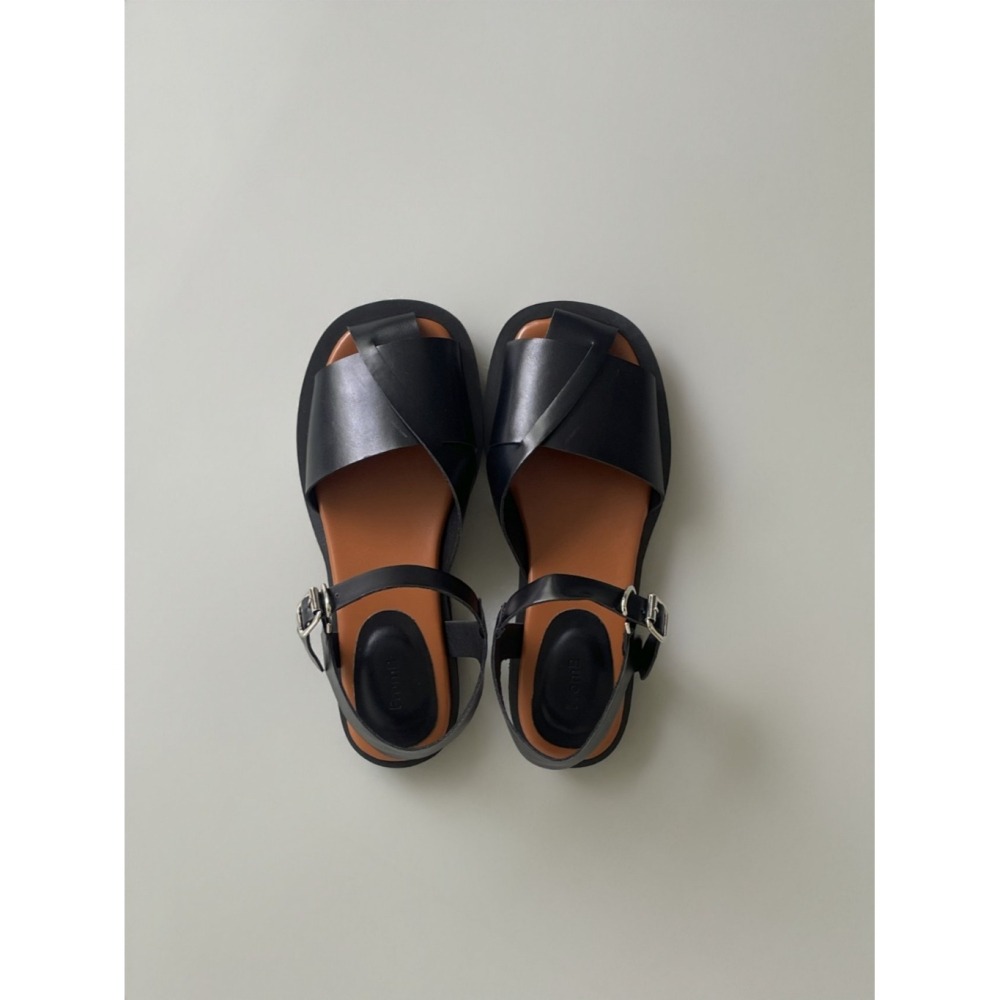 韓國女裝女鞋 Fromb 百搭交錯編織微露趾穿搭鞋-細節圖7