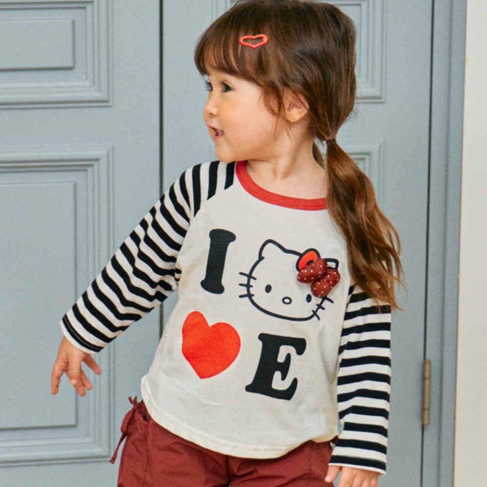 正韓童裝  1st blue 我愛kitty立體蝴蝶結T-細節圖9