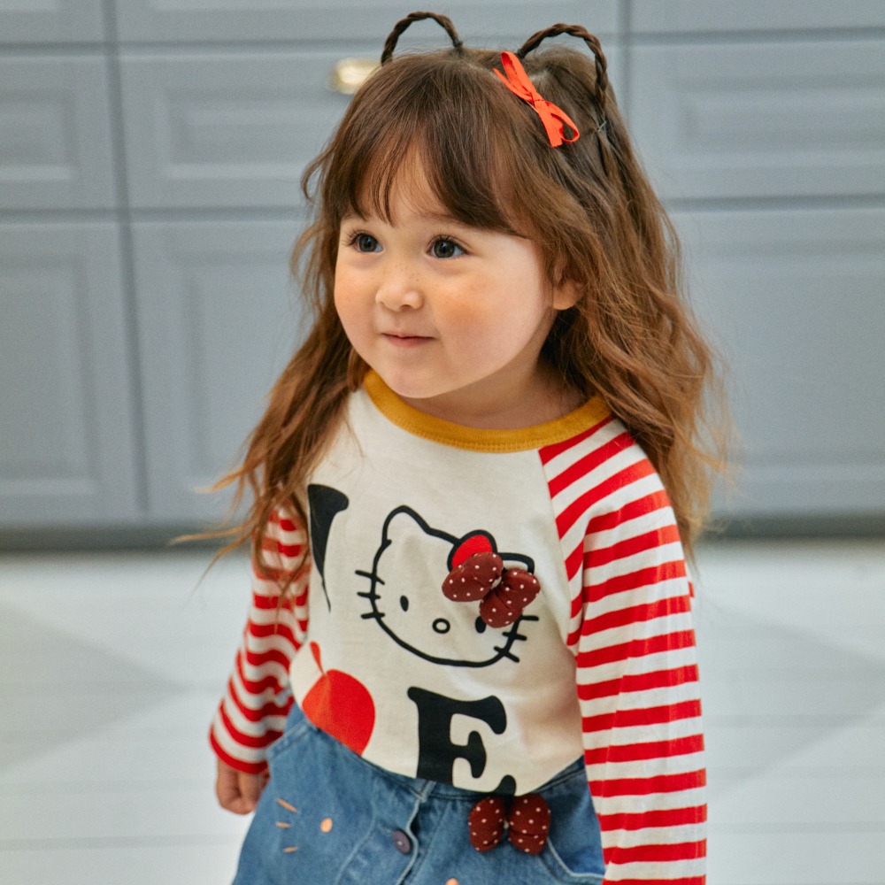 正韓童裝  1st blue 我愛kitty立體蝴蝶結T-細節圖11