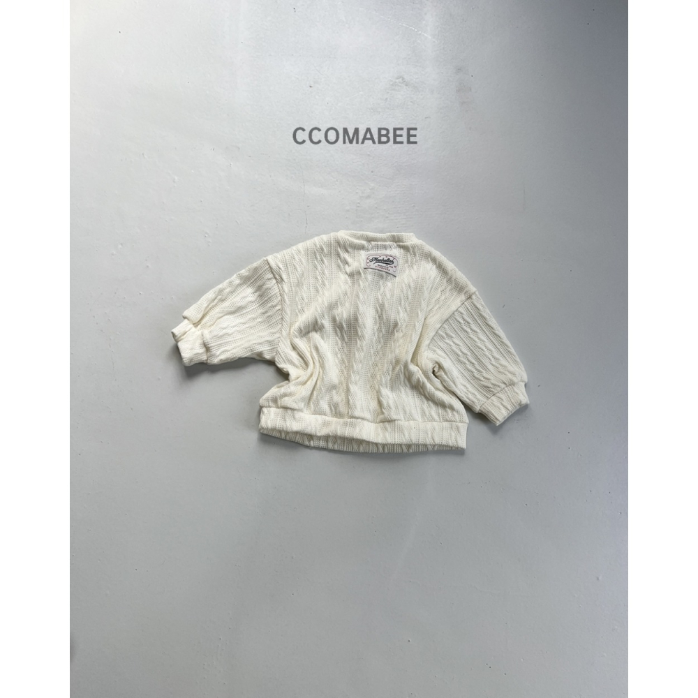 正韓童裝 CCOMABE 簡約沉穩绞花針織衫-細節圖2