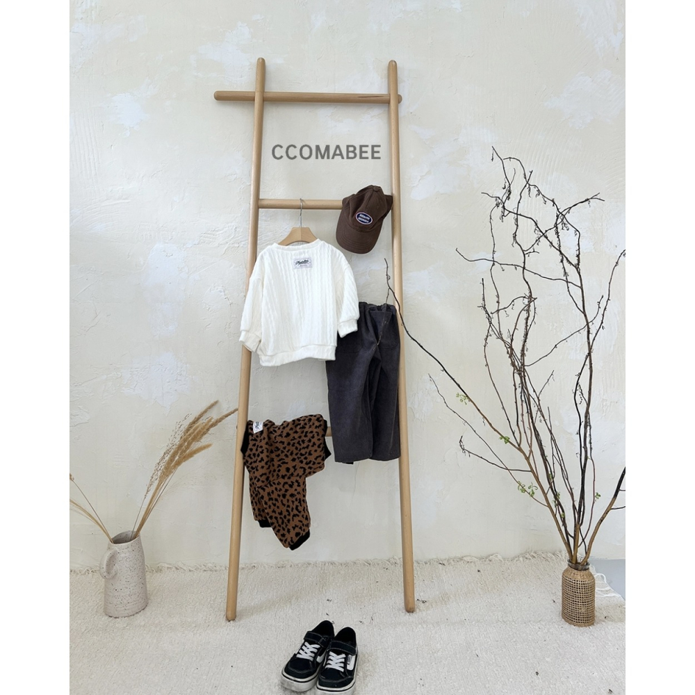 正韓童裝 CCOMABE 簡約沉穩绞花針織衫-細節圖3