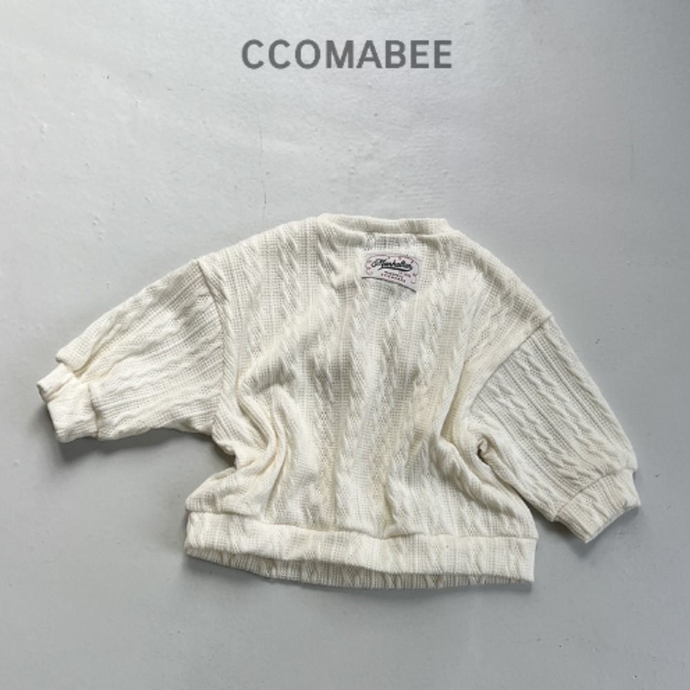 正韓童裝 CCOMABE 簡約沉穩绞花針織衫-細節圖4