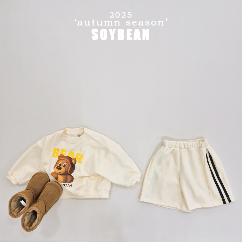 正韓童裝 Soybean 可愛兔狗熊大學T上衣-細節圖3