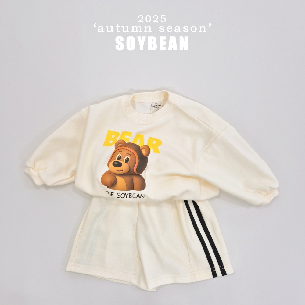 正韓童裝 Soybean 可愛兔狗熊大學T上衣-細節圖10
