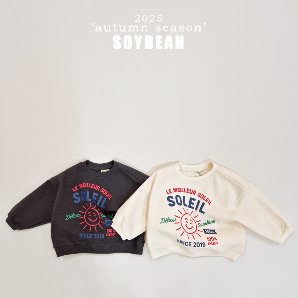 正韓童裝 Soybean 開心的太陽大學T-細節圖2