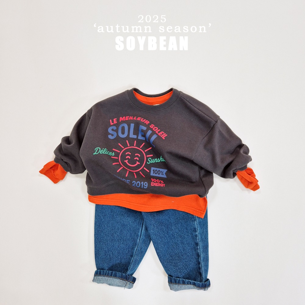 正韓童裝 Soybean 開心的太陽大學T-細節圖8