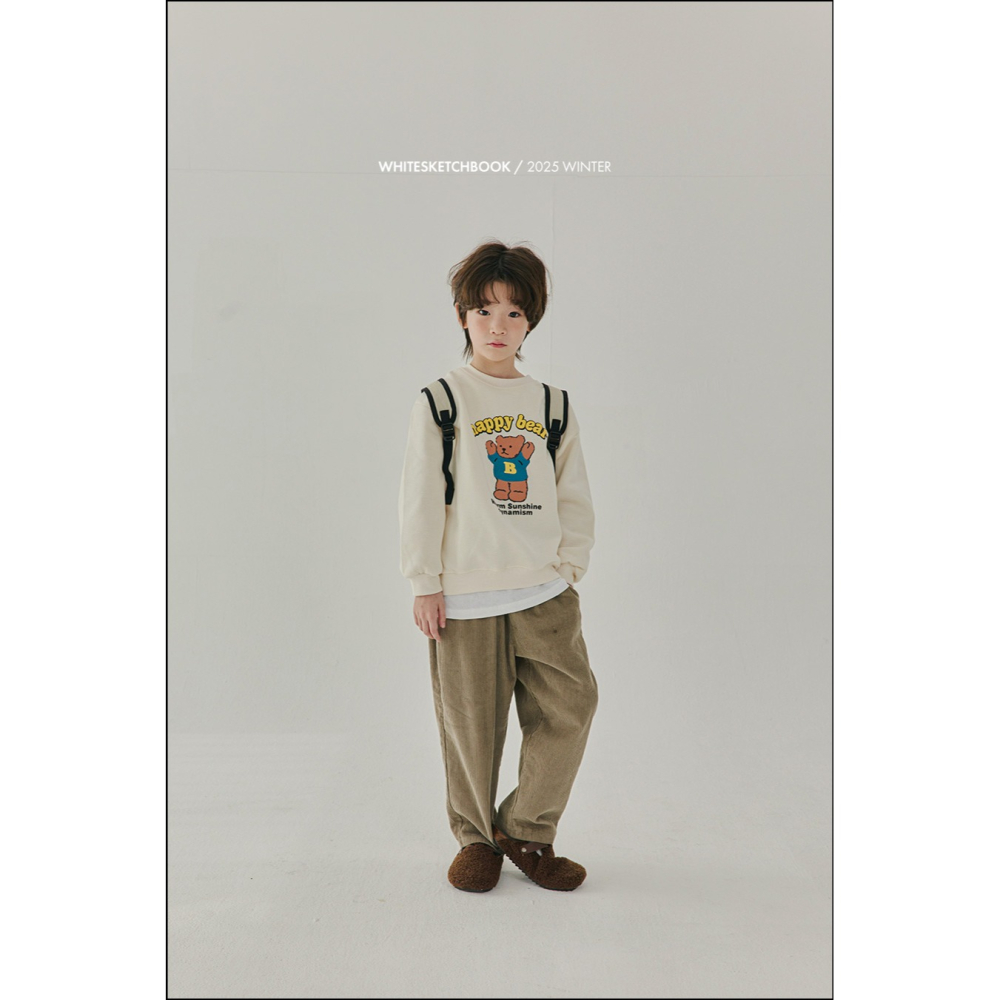 正韓童裝 Whitesketchbook 暖暖開心熊大學T-細節圖6
