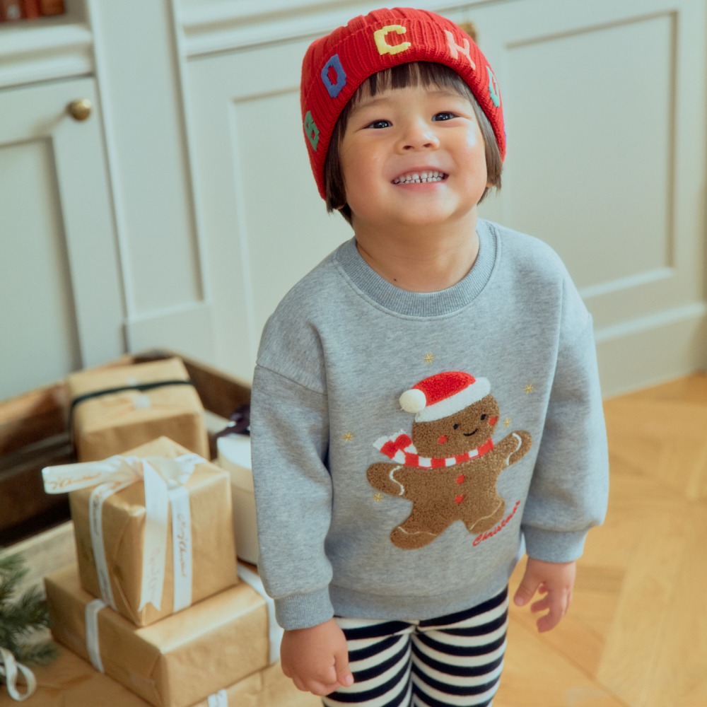 正韓童裝 1st blue 可愛風聖誕節氛圍 T恤上衣-細節圖4