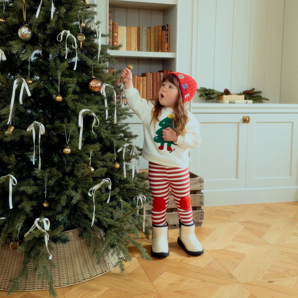 正韓童裝 1st blue 可愛風聖誕節氛圍 T恤上衣-細節圖6