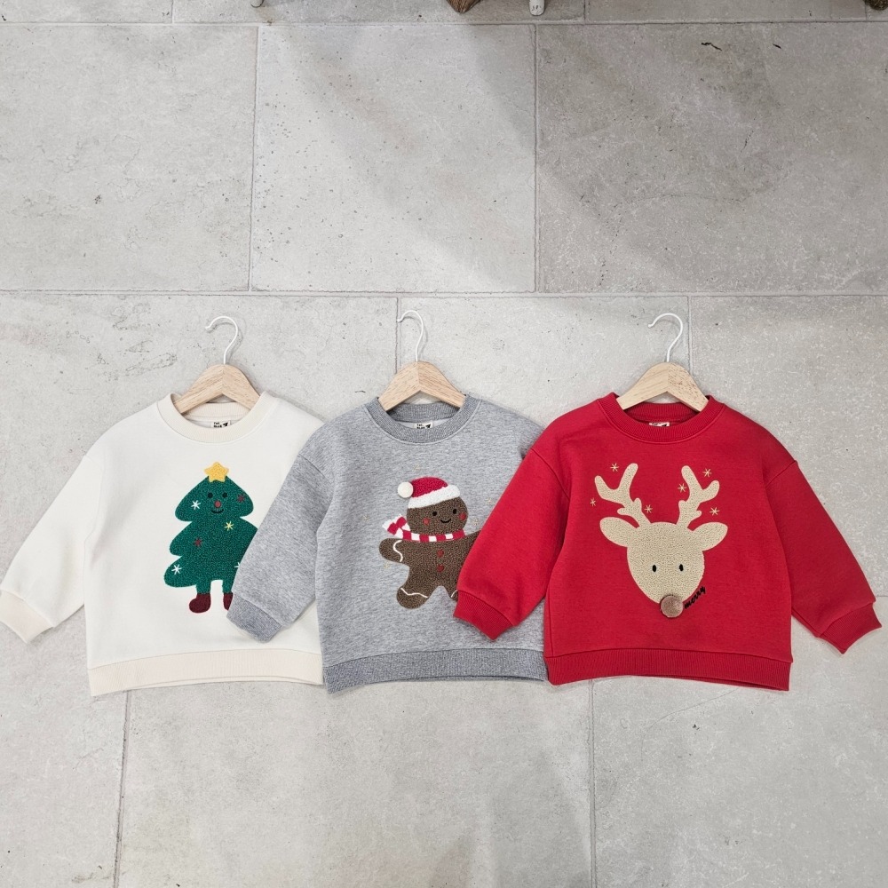 正韓童裝 1st blue 可愛風聖誕節氛圍 T恤上衣-細節圖9