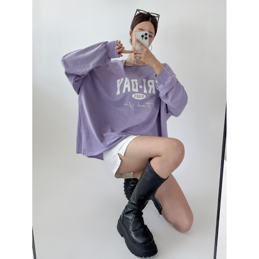 韓國女裝 Vividmore 寬肩版字母TA韓國女裝 Vividmore 寬肩版字母TEEEE-細節圖7