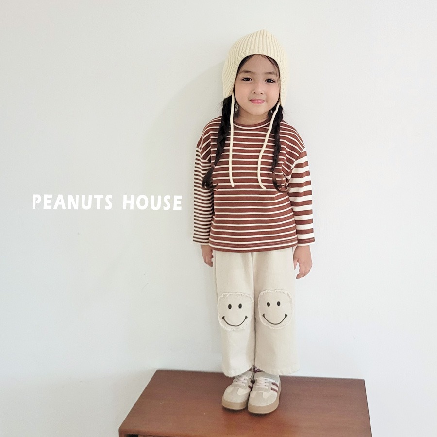 正韓童裝 PEANUTS HOUSE 不對稱條紋Tee上衣-細節圖8