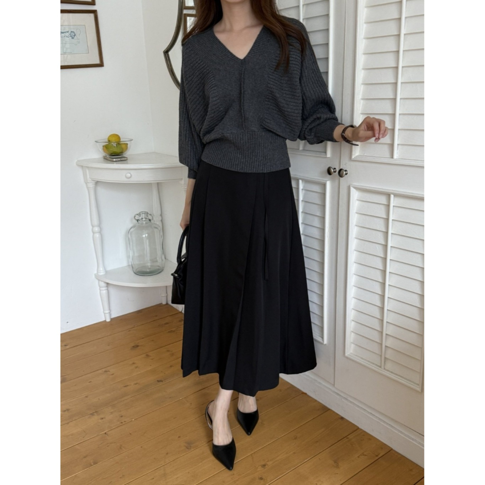 韓國女裝 Igotc v領縮口蝴蝶針織衣-細節圖6