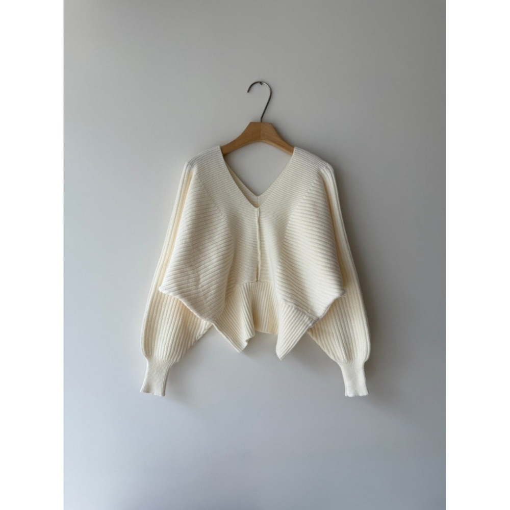 韓國女裝 Igotc v領縮口蝴蝶針織衣-細節圖8