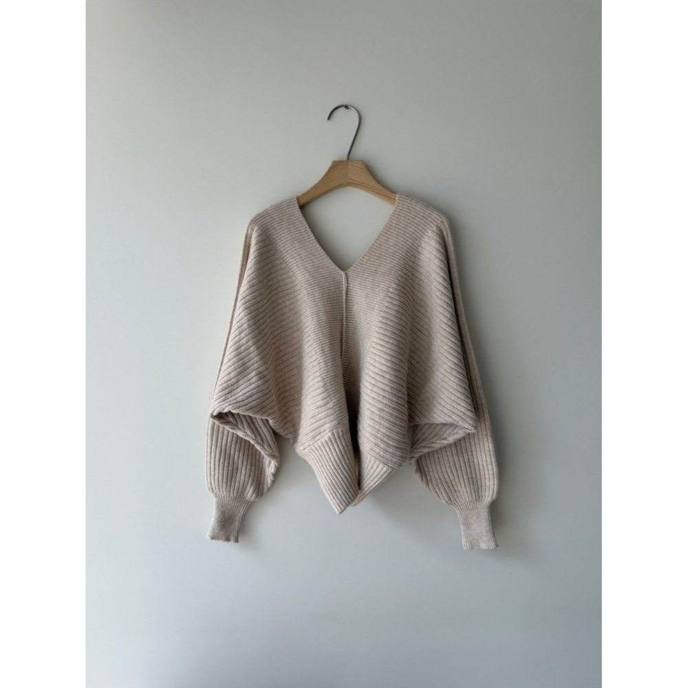 韓國女裝 Igotc v領縮口蝴蝶針織衣-細節圖9