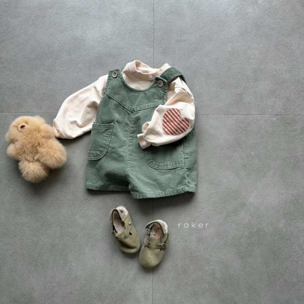 正韓童裝 RAKER 手肘愛心拼布大學Tee-細節圖5