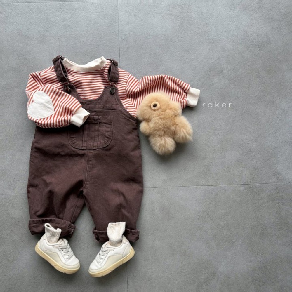 正韓童裝 RAKER 手肘愛心拼布大學Tee-細節圖8