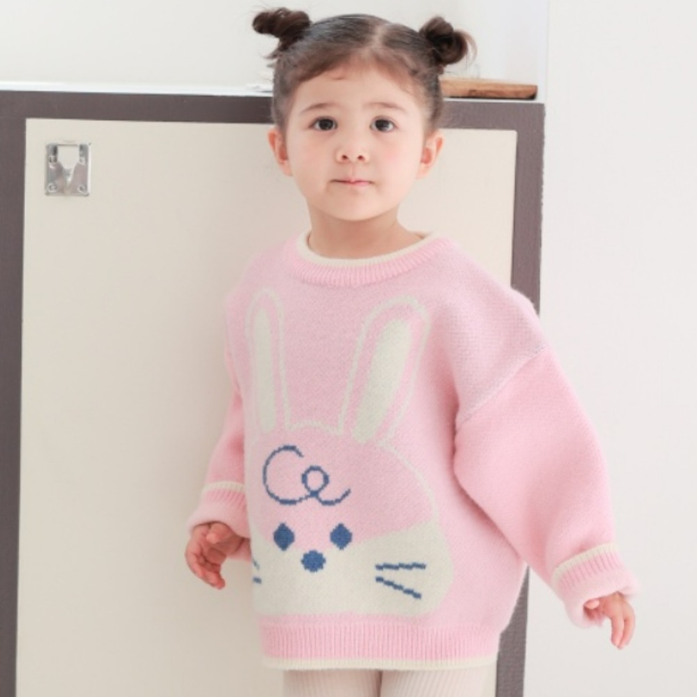 正韓童裝 COCO RABBIT 可愛大兔兔針織T-細節圖2