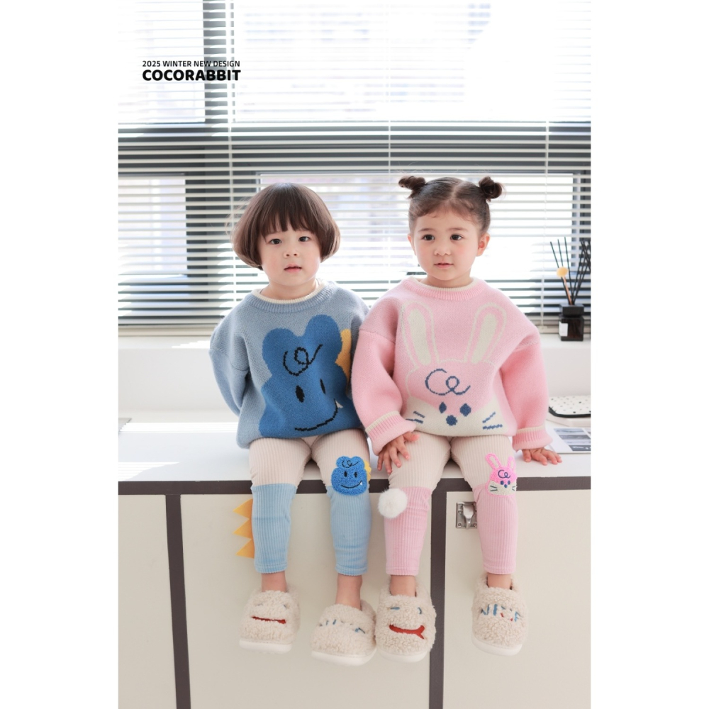 正韓童裝 COCO RABBIT 可愛大兔兔針織T-細節圖5