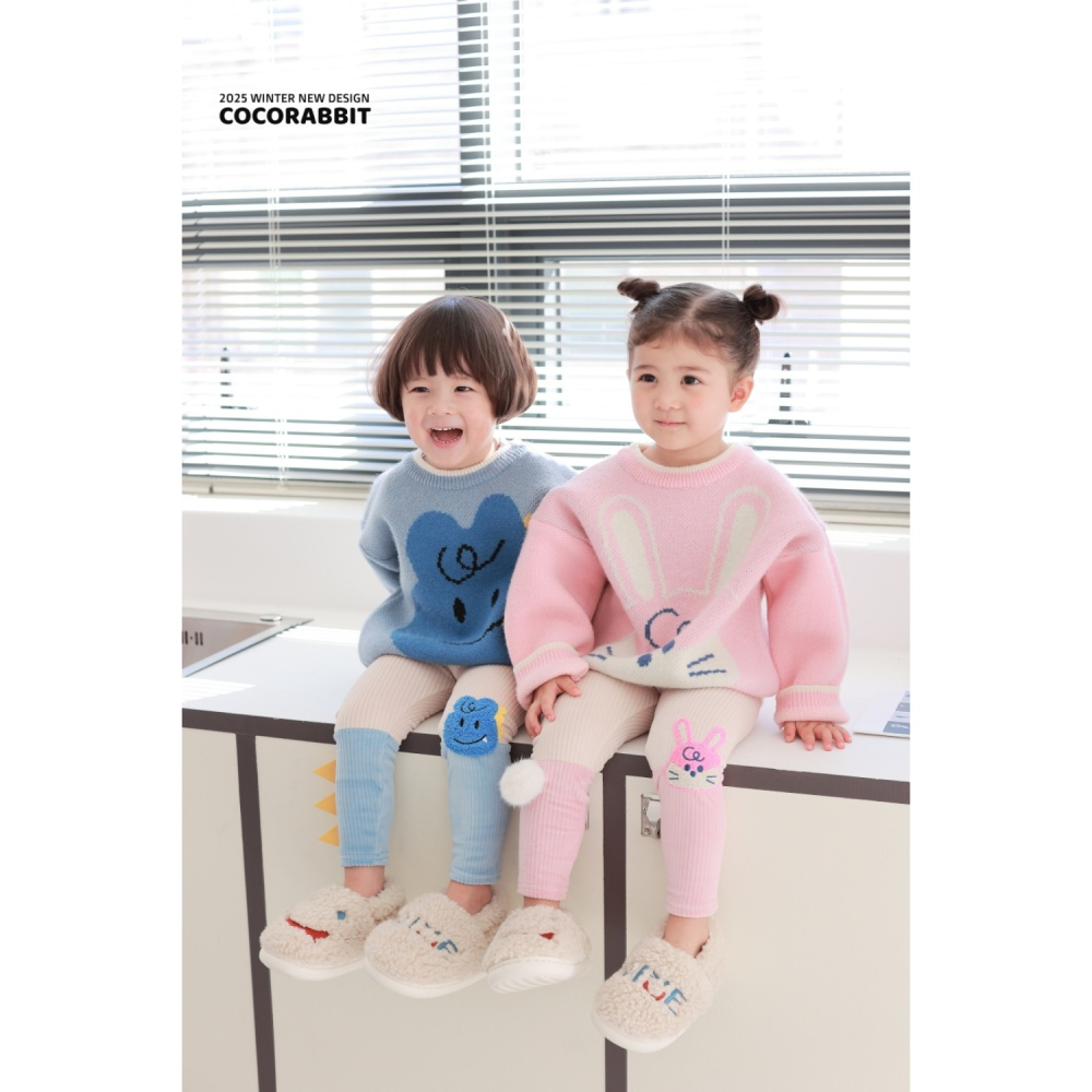 正韓童裝 COCO RABBIT 可愛大兔兔針織T-細節圖6
