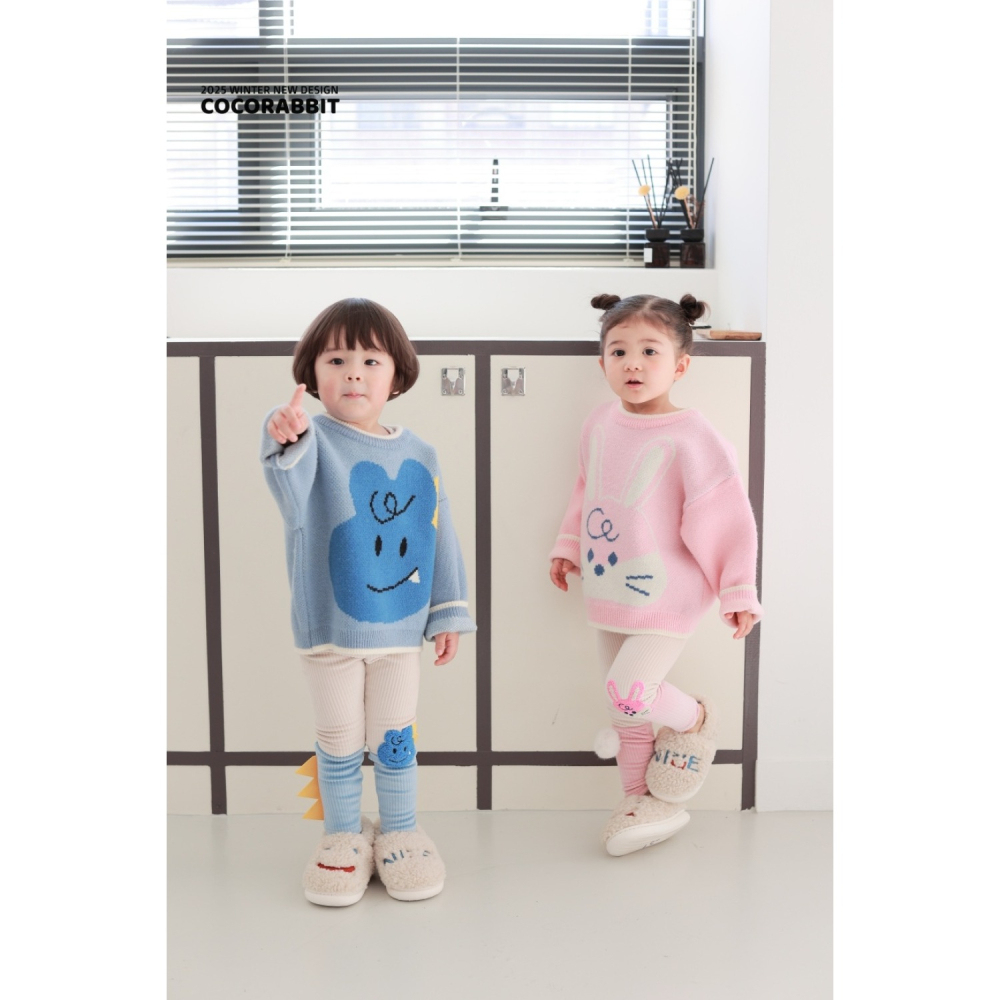正韓童裝 COCO RABBIT 可愛大兔兔針織T-細節圖9