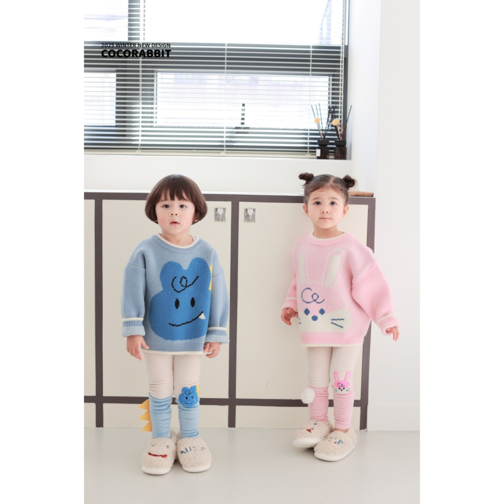 正韓童裝 COCO RABBIT 可愛大兔兔針織T-細節圖11