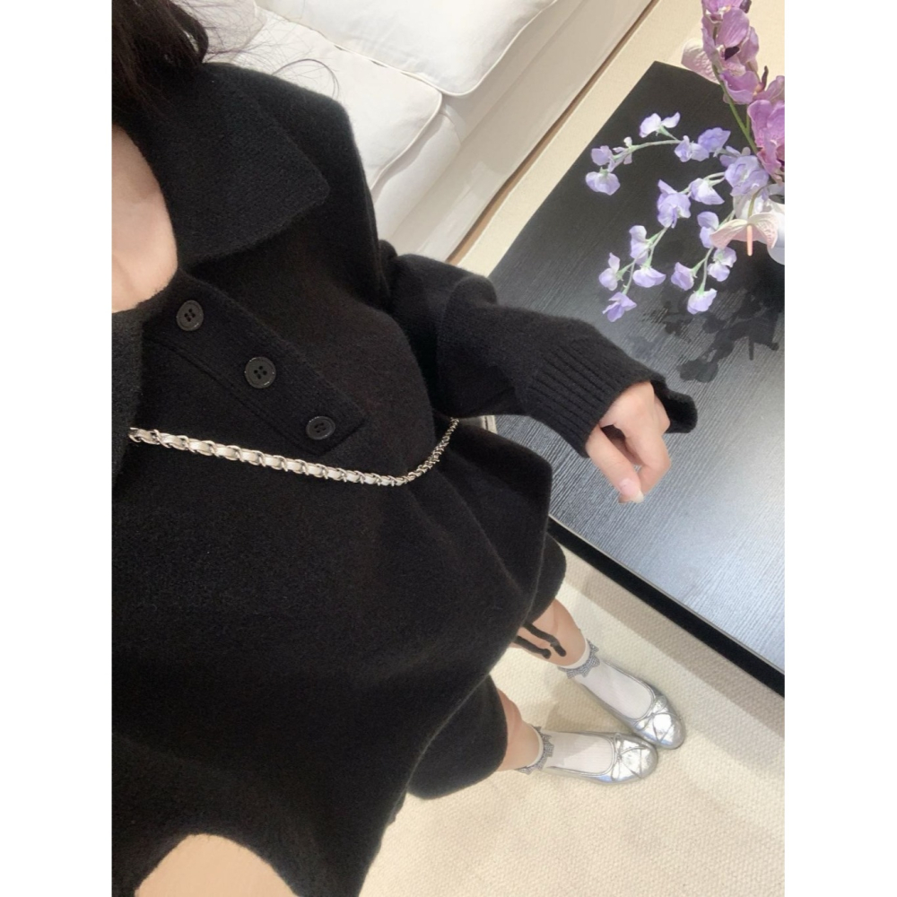 韓國女裝 Bonheur 韓國女星喜愛穿搭的針織套裝-細節圖2