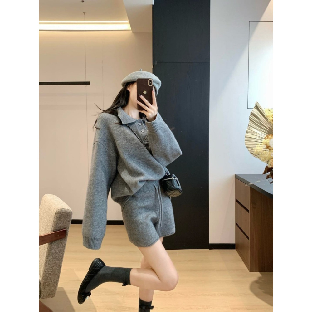 韓國女裝 Bonheur 韓國女星喜愛穿搭的針織套裝-細節圖6