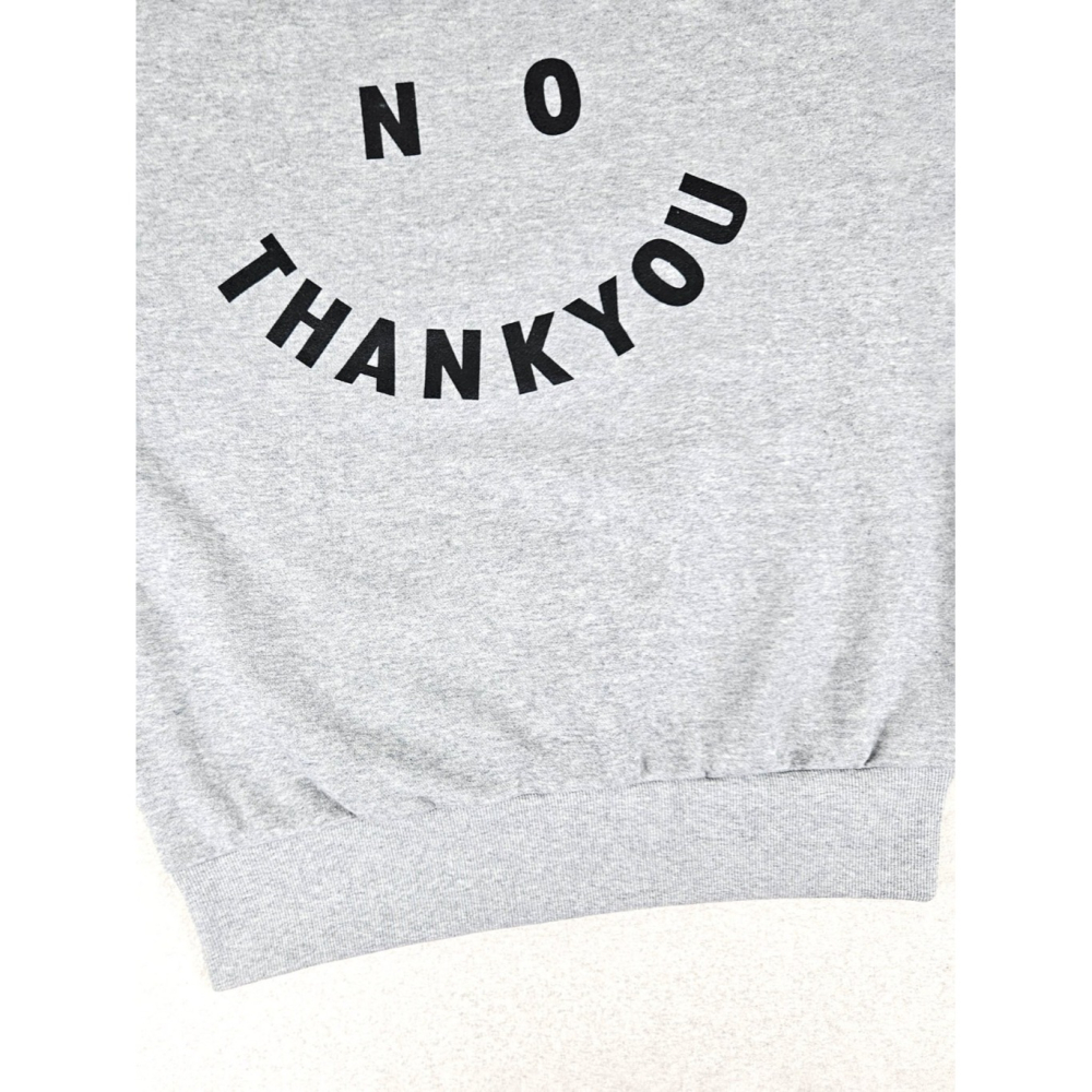 韓國女裝 Ggak 大圓領no thank you上衣-細節圖7