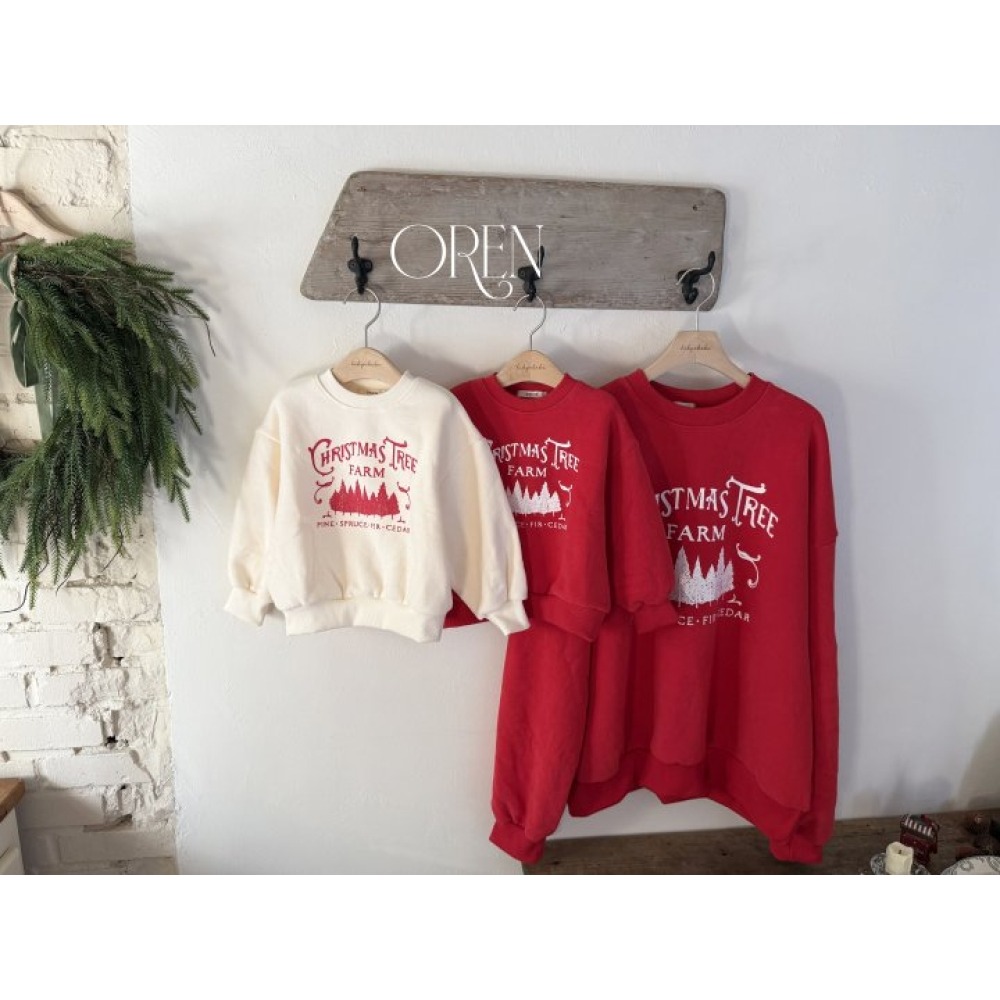 正韓童裝 Oren / Hi Bye 聖誕節全家一起的親子裝上衣-細節圖4