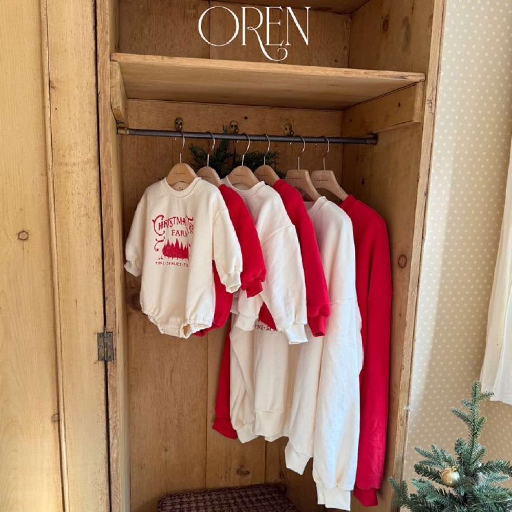 正韓童裝 Oren / Hi Bye 聖誕節全家一起的親子裝上衣-細節圖5