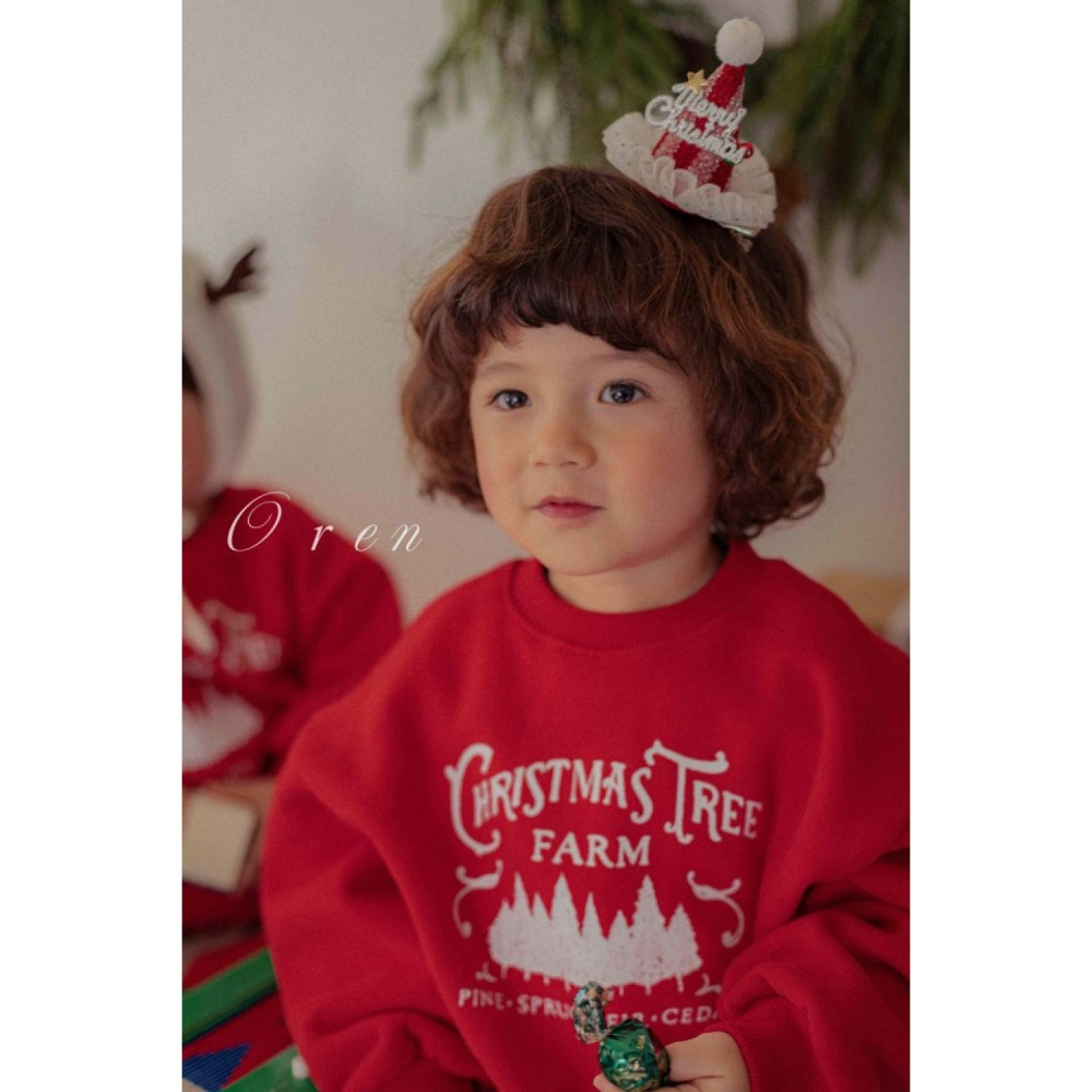 正韓童裝 Oren / Hi Bye 聖誕節全家一起的親子裝上衣-細節圖6