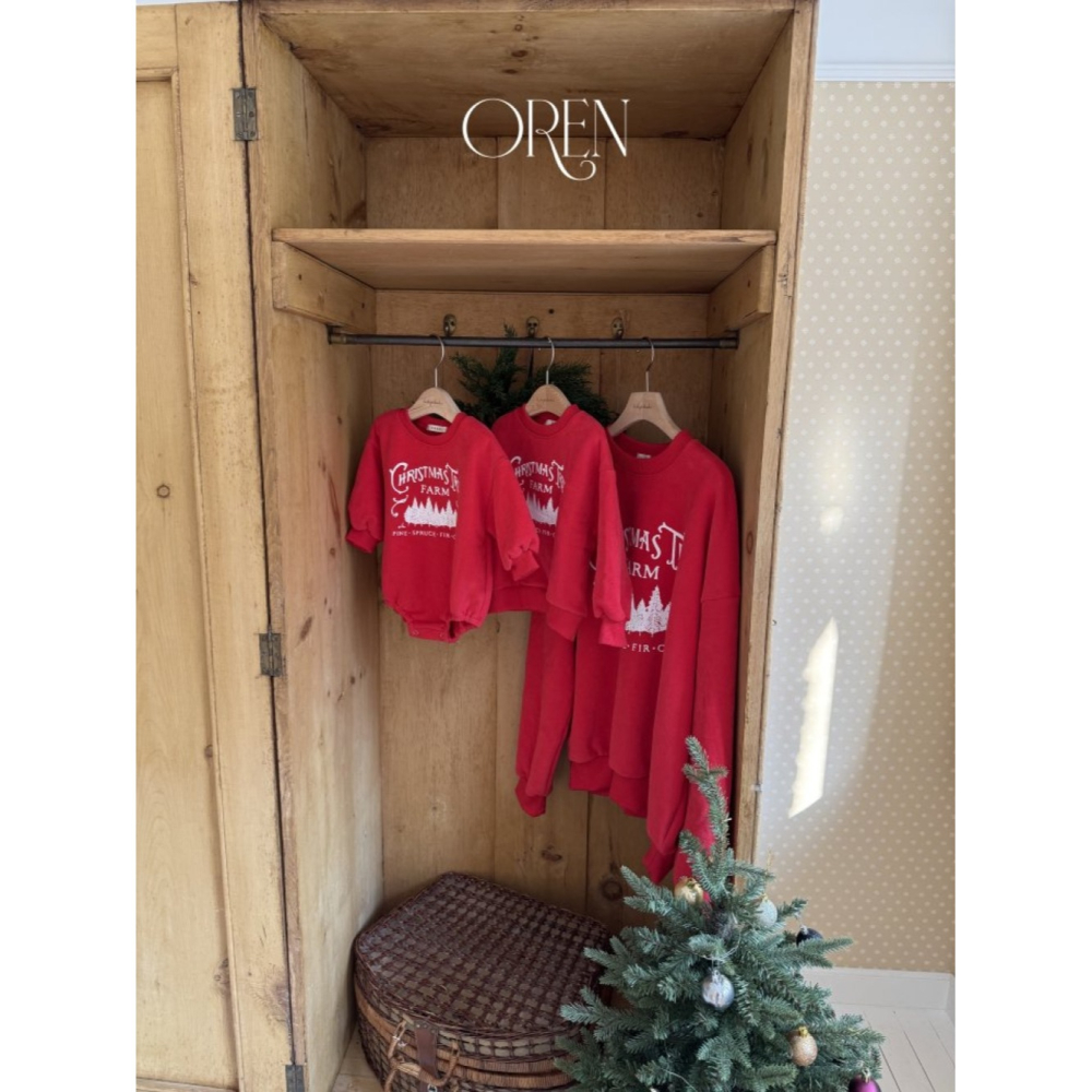 正韓童裝 Oren / Hi Bye 聖誕節全家一起的親子裝上衣-細節圖10