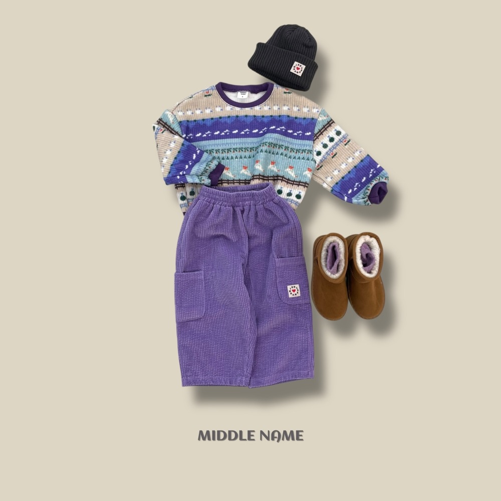 正韓童裝 Middle name 有點浮誇又好看的幻彩針織衣T-shirt-細節圖2