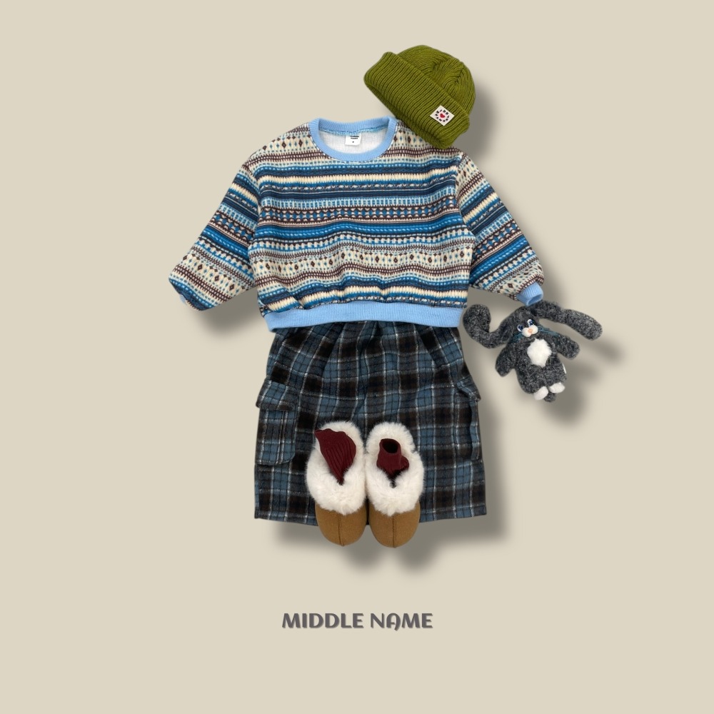 正韓童裝 Middle name 有點浮誇又好看的幻彩針織衣T-shirt-細節圖3