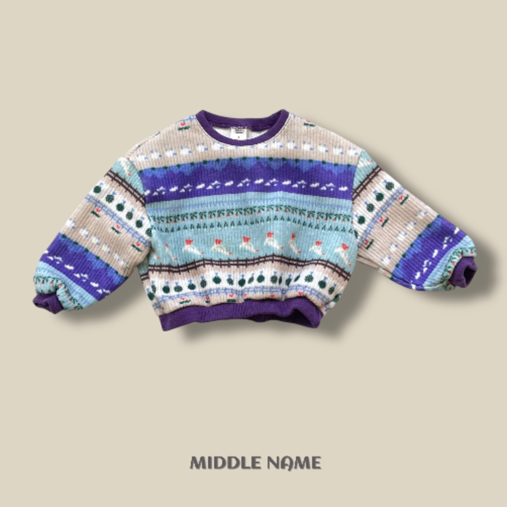 正韓童裝 Middle name 有點浮誇又好看的幻彩針織衣T-shirt-細節圖5