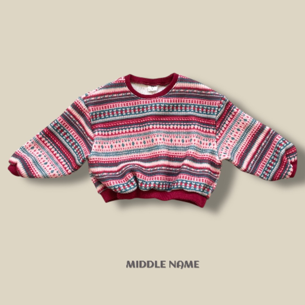 正韓童裝 Middle name 有點浮誇又好看的幻彩針織衣T-shirt-細節圖7