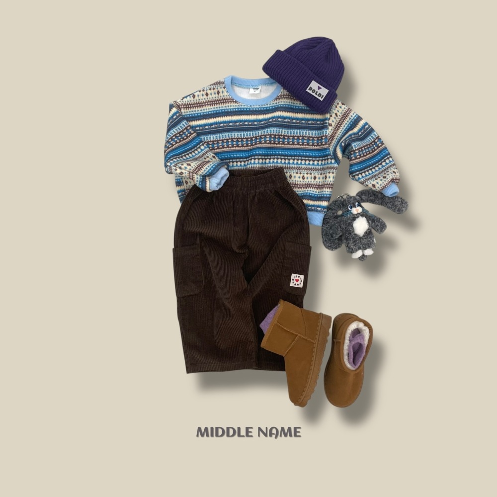 正韓童裝 Middle name 有點浮誇又好看的幻彩針織衣T-shirt-細節圖8