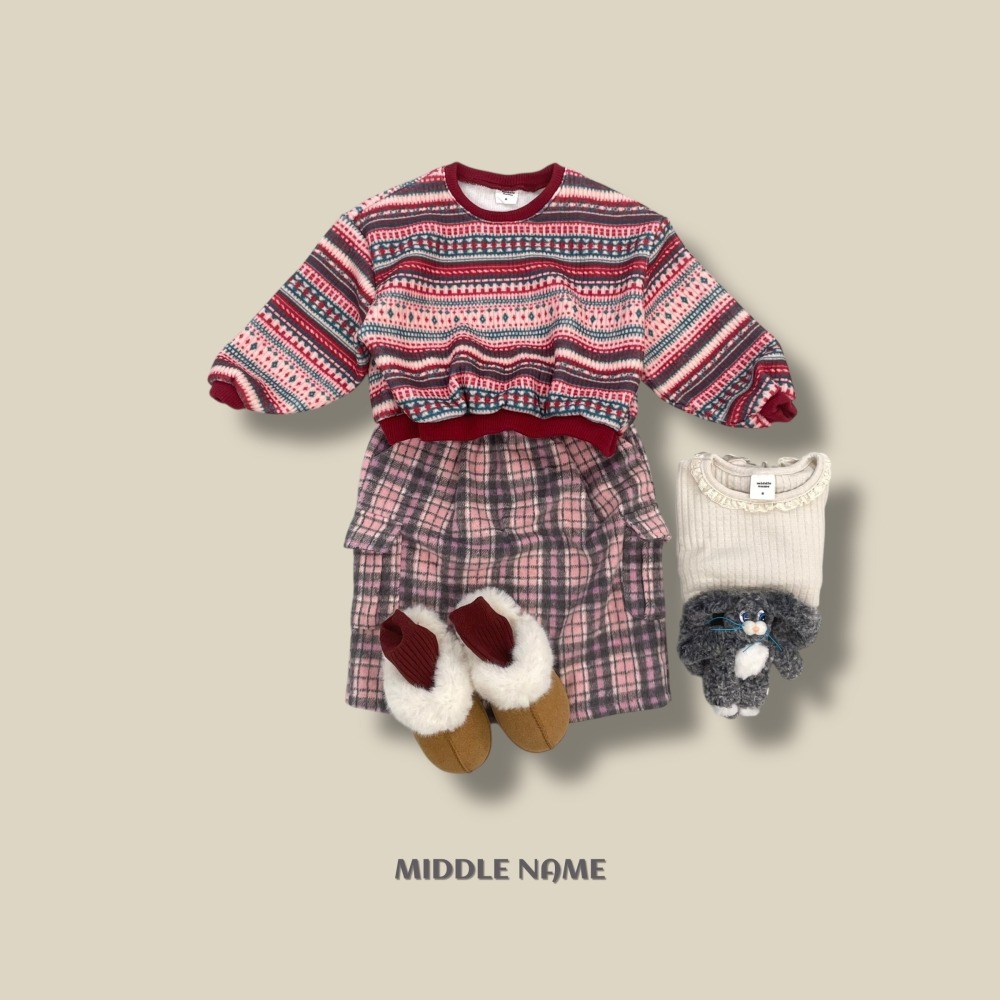 正韓童裝 Middle name 有點浮誇又好看的幻彩針織衣T-shirt-細節圖9