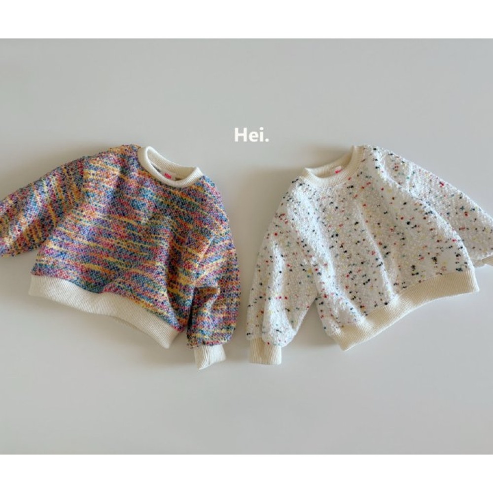 正韓童裝 Hei 幻彩波點縮袖口針織衫-細節圖5