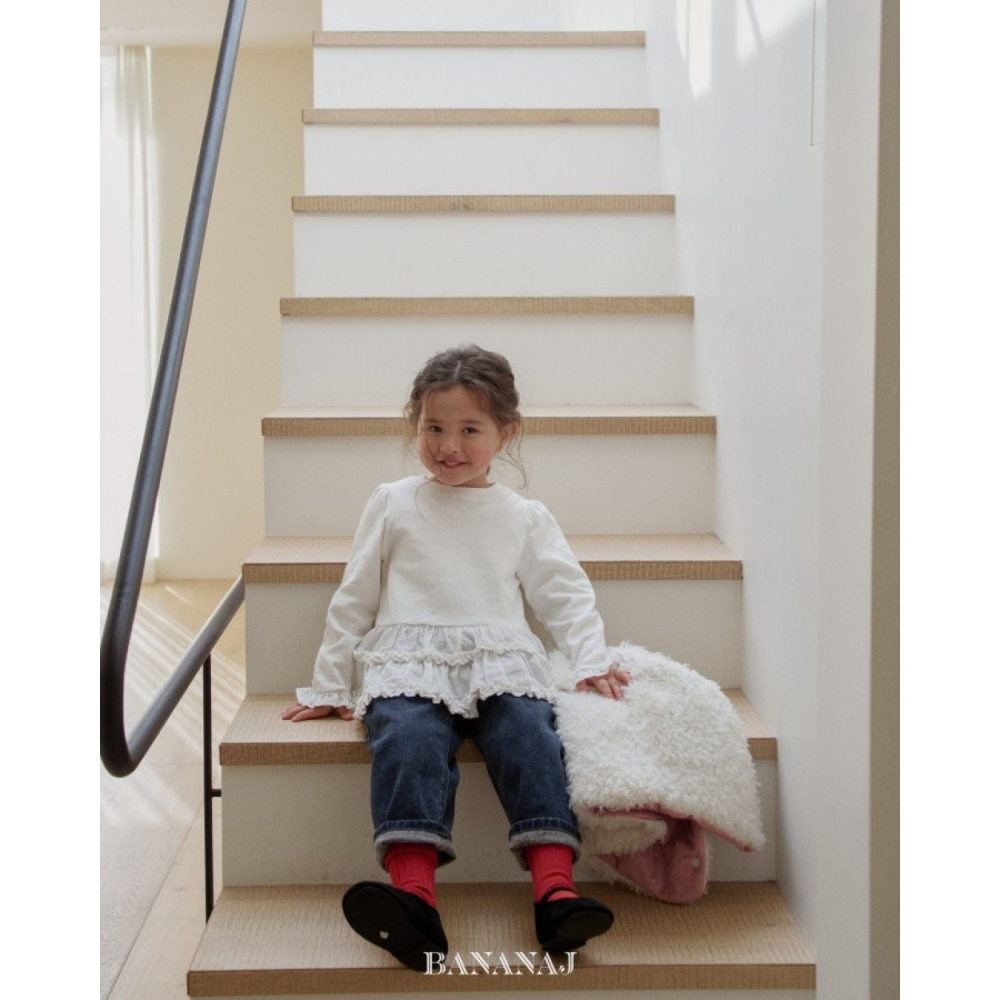 正韓童裝 ANANAJ 暖呼呼彈性鬆緊牛仔褲-細節圖2