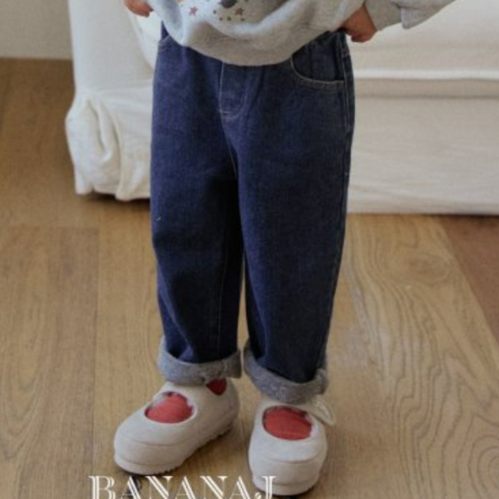 正韓童裝 ANANAJ 暖呼呼彈性鬆緊牛仔褲-細節圖11