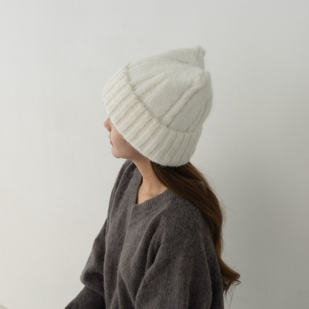 韓國女裝 UNI 貓耳朵針織毛線帽-細節圖7