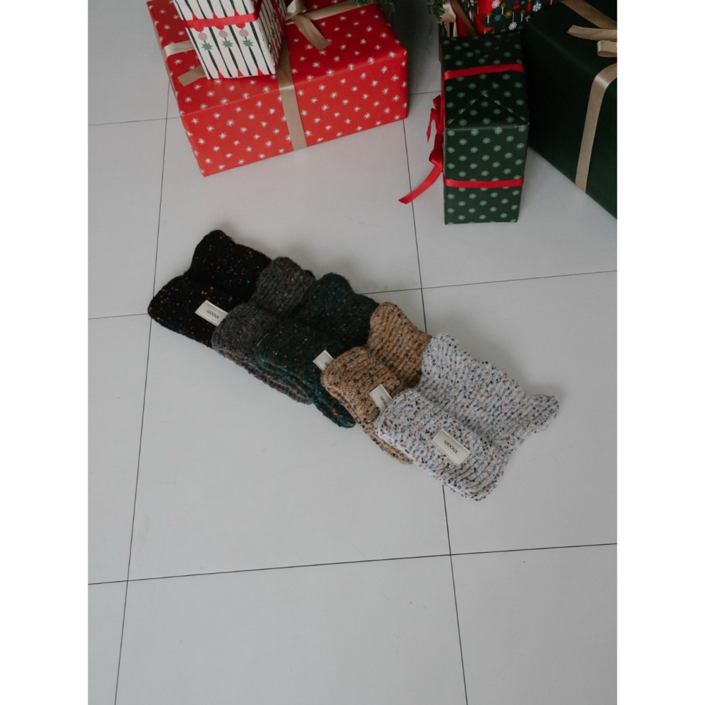 韓國女裝 UNI 羊毛混色毛線貓耳針織帽-細節圖8